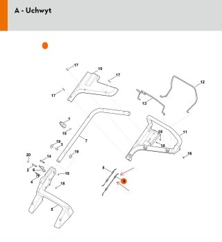 Cięgno do kosiarki napęd kół VIKING STIHL