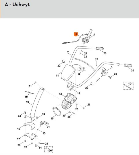 Linka sprzęgła VIKING STIHL