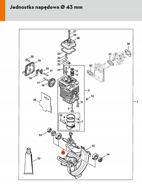 STIHL Wał korbowy 4180 030 0411 STIHL Wał korbowy 4180 030 0411