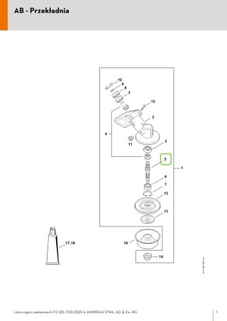 STIHL wałek odbioru napędu 4130 642 0601 Orginalny